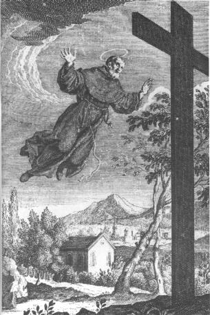 Un enfant filmé en lévitation agite la Russie San_Giuseppe_di_Copertino_18th_century_engraving