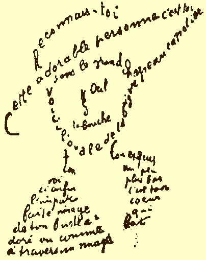 Quelques calligrammes de Guillaume Apollinaire Calligramme