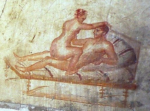 Prostitution in der Antike Pompeii-wall_painting