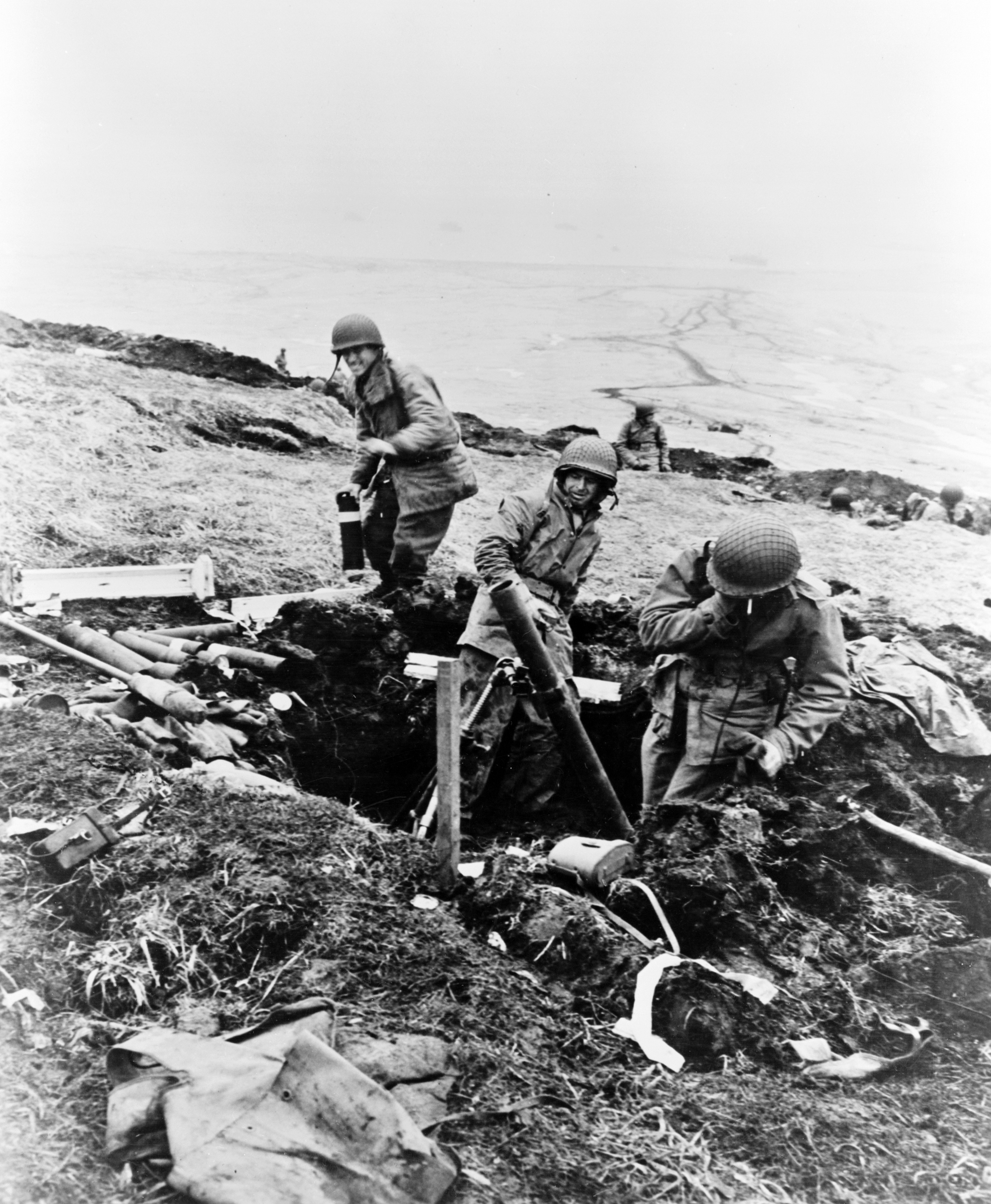 Batalla de las Islas Aleutianas Mortar-attu-1943