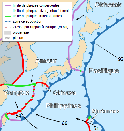  RADIACIÓN DE FUKUSHIMA INVADE AL MUNDO - Actualizaciones . - Página 7 Tectonic_map_of_Japan-fr