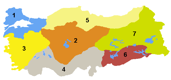 Turska Turkey-areas