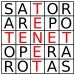 le carré SATOR 150px-Palindrom_TENET.svg