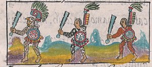 Militarismo Mexica 300px-Florentine_Codex_IX_Aztec_Warriors