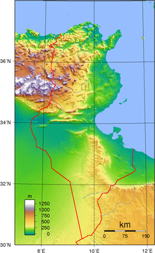 تونس .. الجمهورية التونسية 220px-Tunisia_Topography