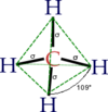 Polaridade da molécula H2CO3 - Página 2 100px-Ch4-structure