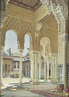 قصر الحمراء 220px-Adolf_Seel_Innenhof_der_Alhambra