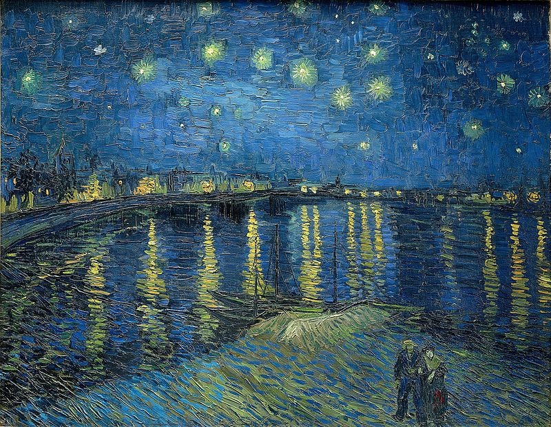 [ Tableau ] Nuit toile sur le Rhnes 800px-Starry_Night_Over_the_Rhone