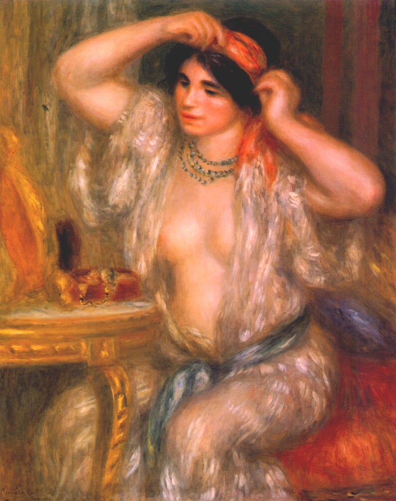 Ma collection d’œuvres d'Auguste Renoir  Gabrielle-at-the-mirror-1910