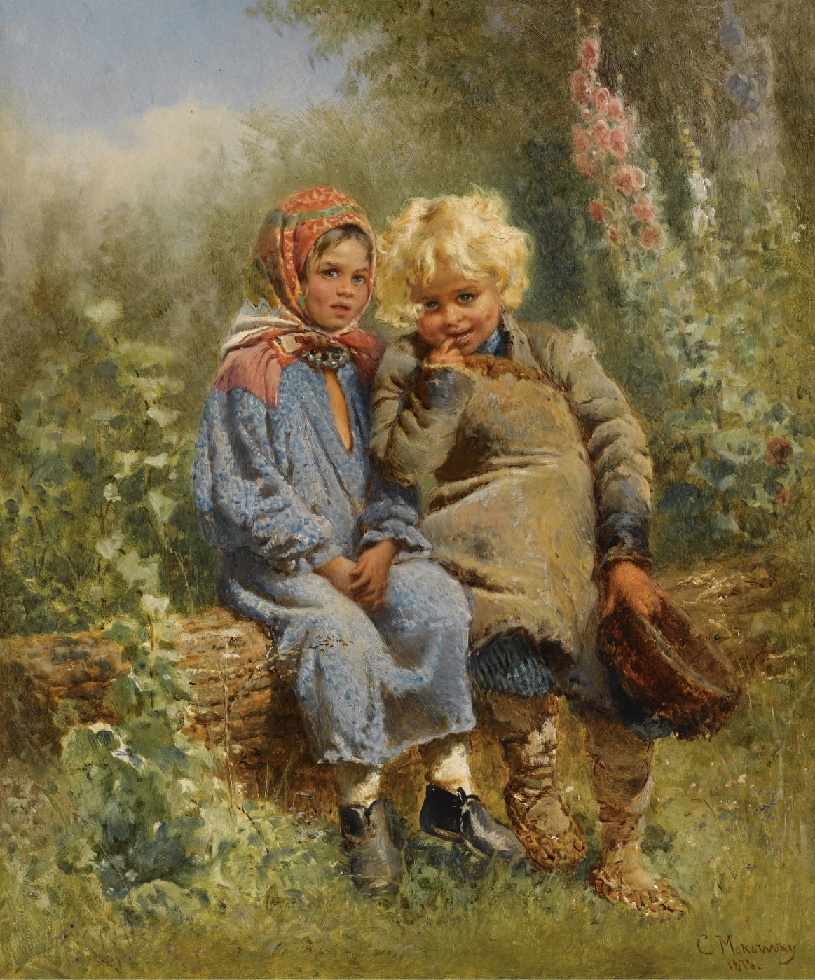  فن تشكيلي Peasant-children-at-rest