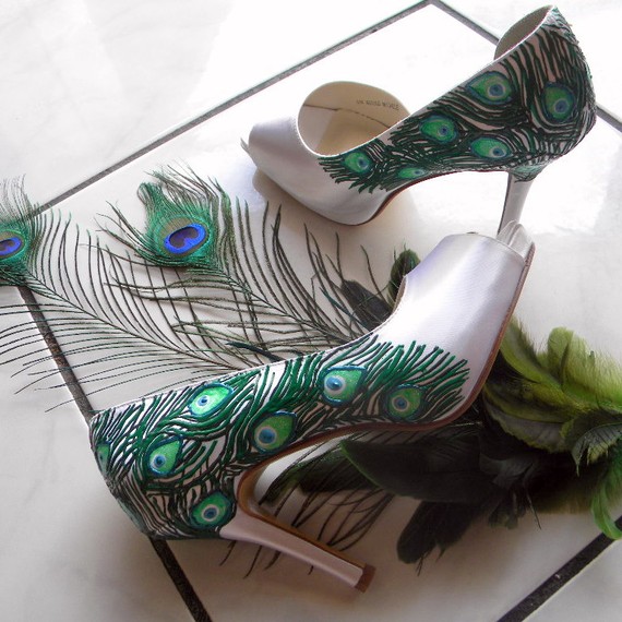 احذيه روعه  Gorgeous-Hand-Painting-High-Heeled-Bridal-Shoes-by-NoraKaren-2