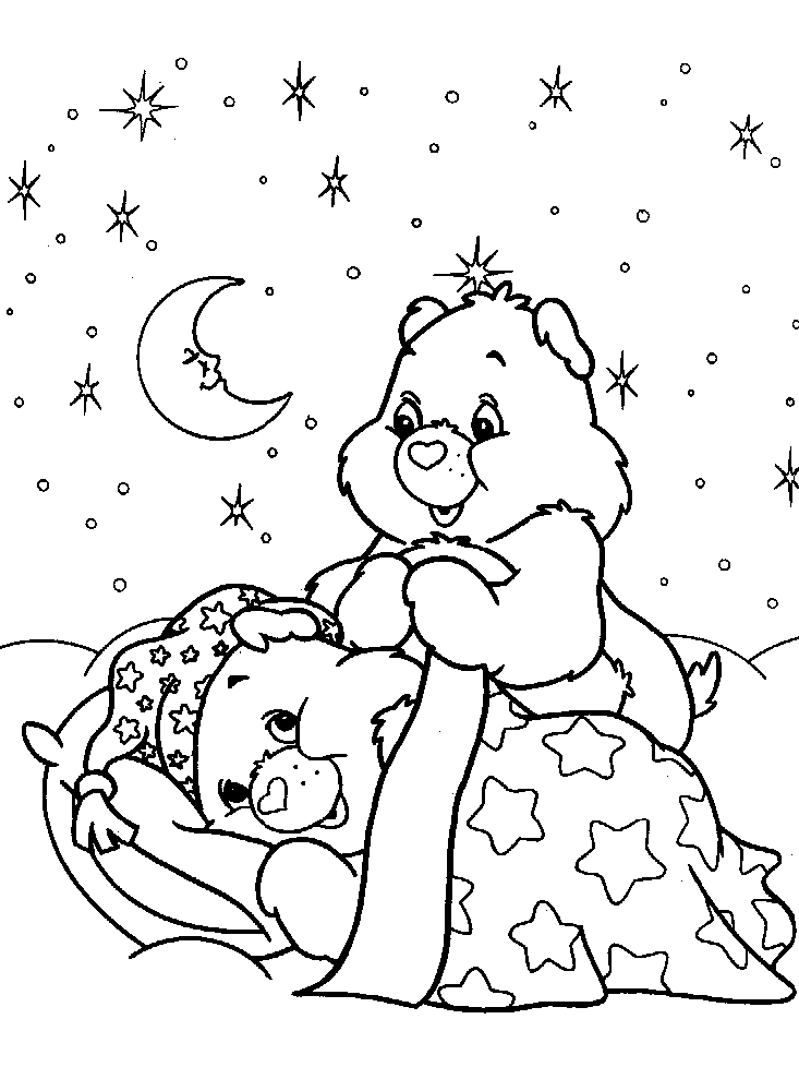 Coloriage Bisounours Coloriage-bisounours-bonne-nuit_gif