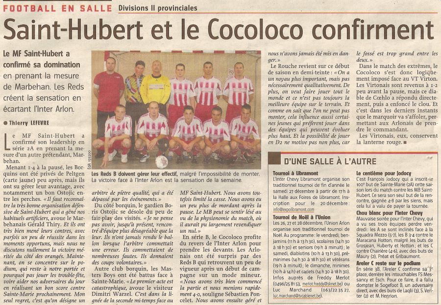 Saint-Hubert et le Cocoloco confirment. 17.12.2008%20article01