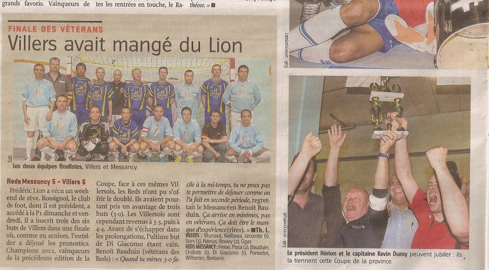 Le Racing crée la sensation en finale. (L'Avenir du Luxembourg 28.05.2012)   28.05.2012-02