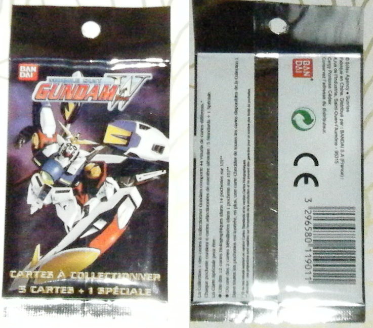 Cartes Gundam Wing Bandai France Boostergundam