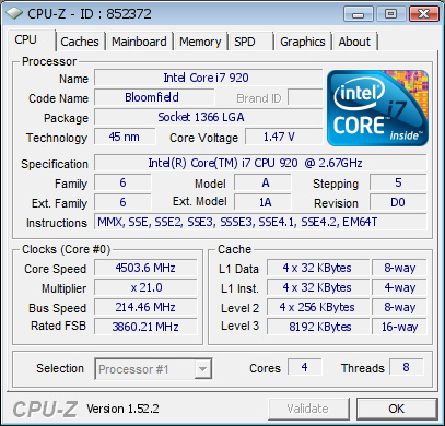 General Overclocking with Intel Corei7 852372