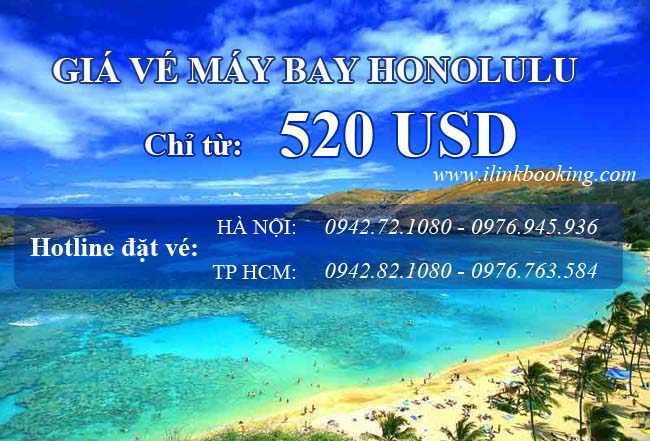 Đại lý vé máy bay đi Mỹ giá rẻ - iLink Booking Ve-may-bay-di-Honolulu