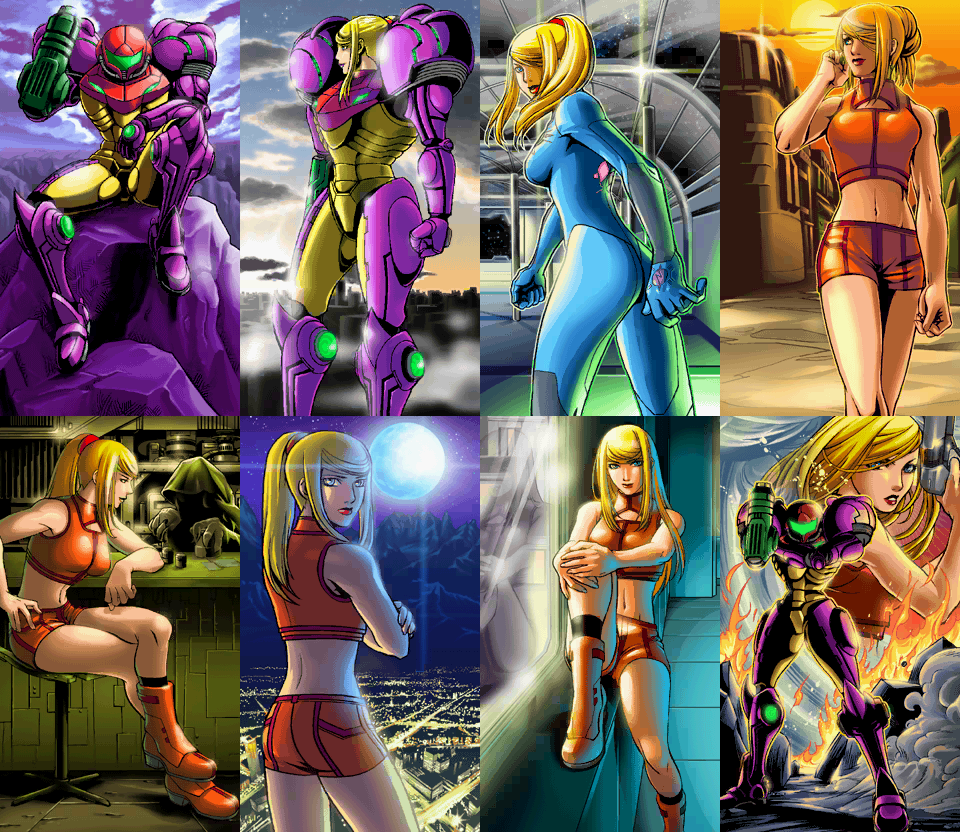 Lo que nos gusta y/o disgusta de Samus - Página 2 Metroid-ZeroMission-Collage-Endings