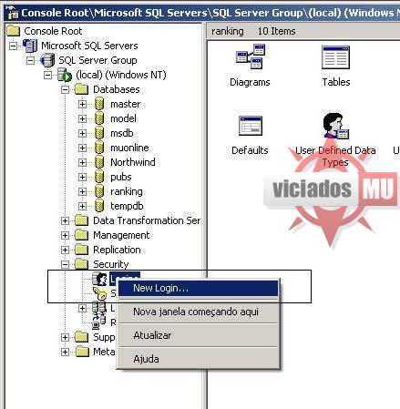 Criando seu Servidor de Mu Windows XP. Server20