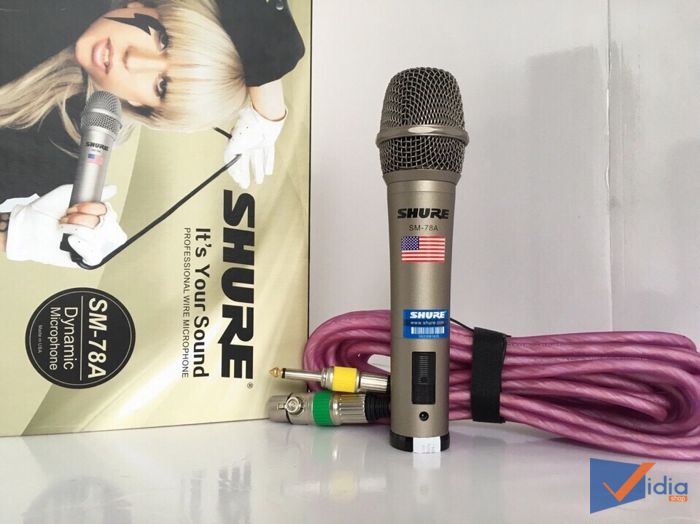 Thiết bị nghe nhìn: Micro Karaoke Shure SM 78A Micro-co-day-cao-cap-shure-sm78a-1