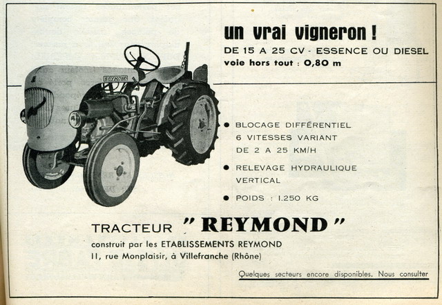 REYMOND - REYMOND SIMPLEX : les tracteurs et autres mototreuils 0251