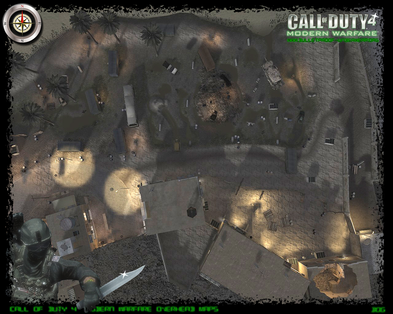 Les maps COD4 vue du dessus Bog