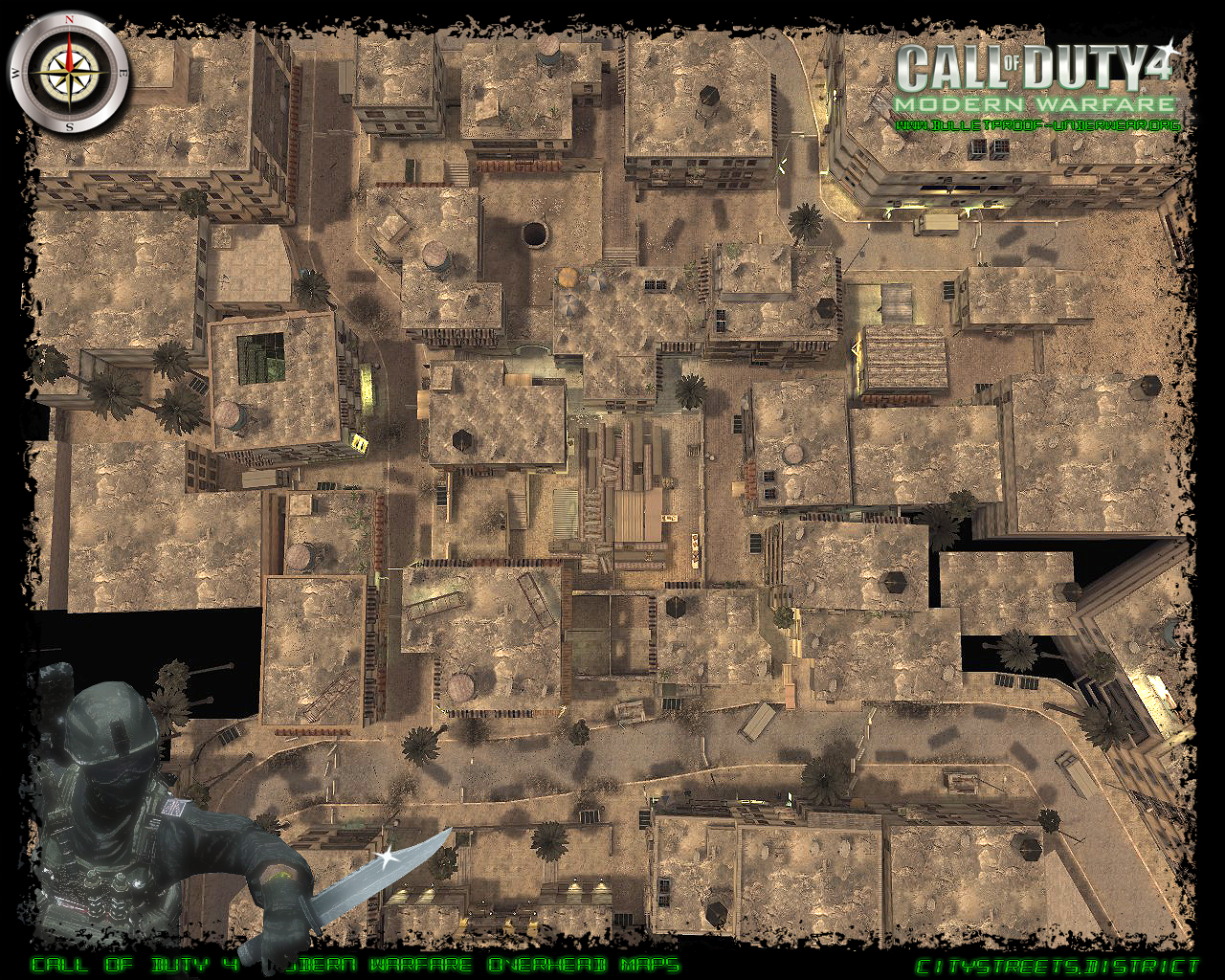 Les maps COD4 vue du dessus Citystreets