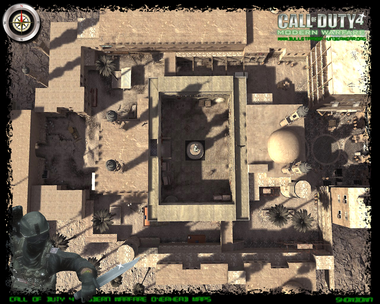 Les maps COD4 vue du dessus Showdown