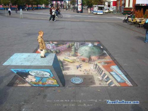 3D street drawings City-street-drawing