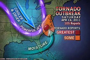 Histórico brote de Tornados: 3 Días, 289 informes de Tornado en 15 Estados  300x200_04171652_aprl16