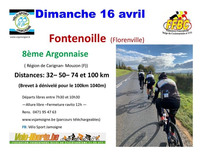 Ce dimanche 16/04/23 Cyclo-a-fontenoille-le-160423