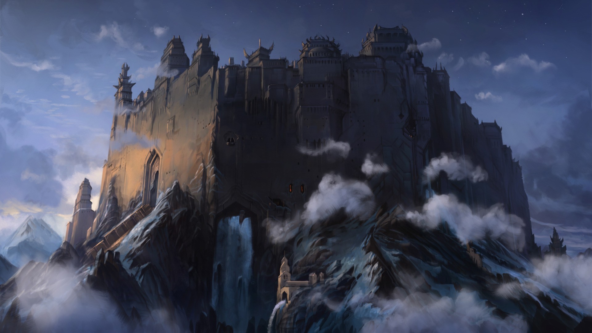 Fortaleza dos vermes 153801-fantasy_art-artwork-clouds-mountain-forts-castle