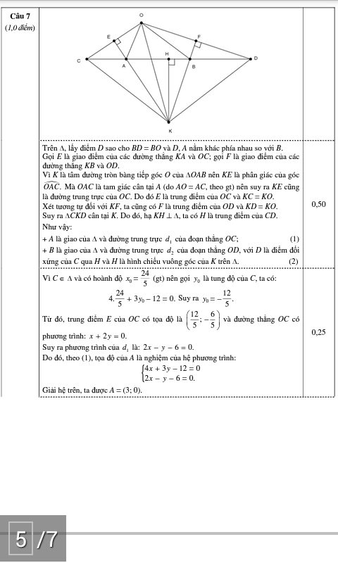 Đề Thi Thử Môn Toán THPT T5