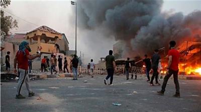 Renewed protests in front of the building of the province of Basra following calls for "Friday anger" 603709_e