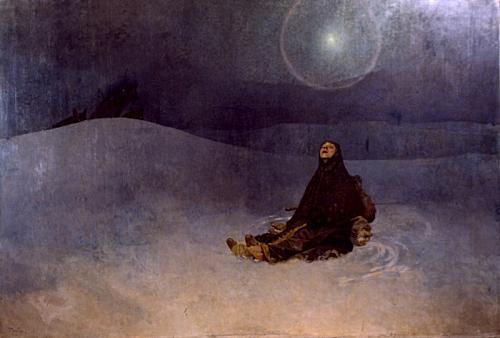 Alphonse Mucha Mucha.winter.night