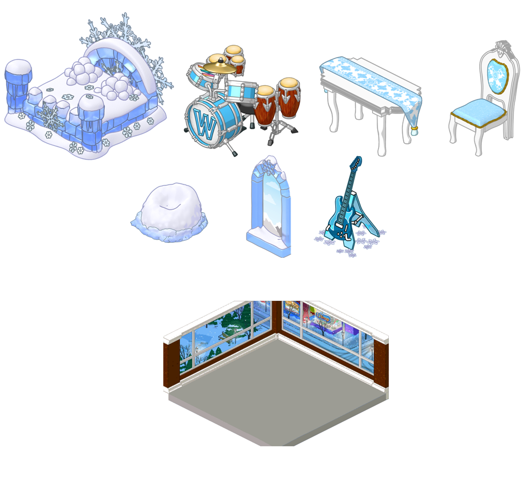 January 13 - Collect 200 Snowflakes & New Challenges WKF-Winter-Furniture