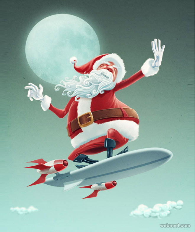   1 Décembre.Bientôt noël . 20-funny-santa-claus-vector-pictures