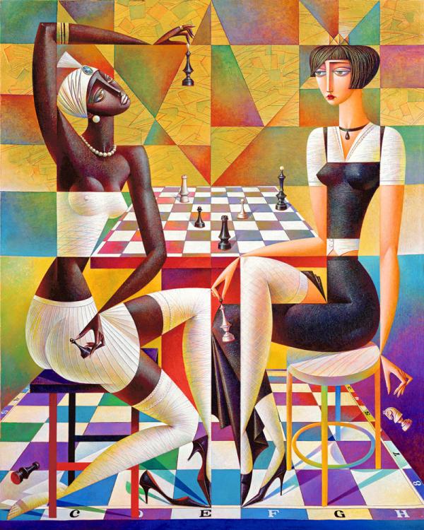 رسوم من المدرسة التكعيبية للفنان الروسي جورج كوراسوف . Beautiful-painting-georgy-kurasov%20%2811%29