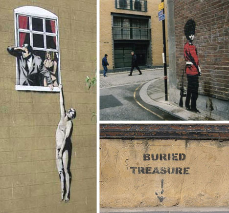 افضل فنون الشوارع Banksy-graffiti-collage