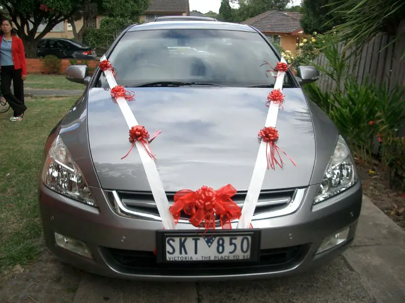 Upravo venčani Wedding-car-decorations-ribbons-by-avlxyz