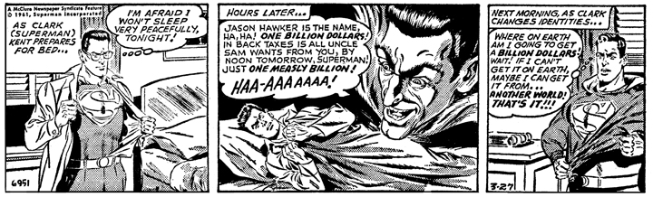 Superman: The Silver Age Newspaper Dailies Vol. 1: 1959-1961  A-Superman-daily-from-1961.-Art-by-Wayne-Boring.