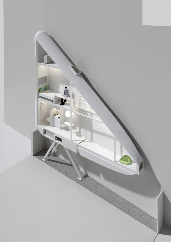 Keret House أضيق بيت في العالم من تصميم المعماري جايكوب سيزنسي  – “ Keret House” thinnest Flat In The World by Jakub Szczesny Smallest_flat_03