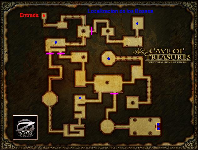 Mapa de todos los dungeos/Raids Treasures