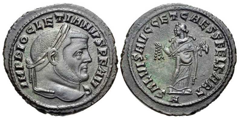 Nummus o follis de Diocleciano. SALVIS AVGG ET CAESS FEL KART. Cartago _carthage_RIC_031a