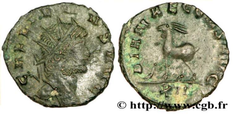 Antoniniano de Galieno - DIANAE CONS AVG - Ciervo. Roma RIC_0181-RSC165