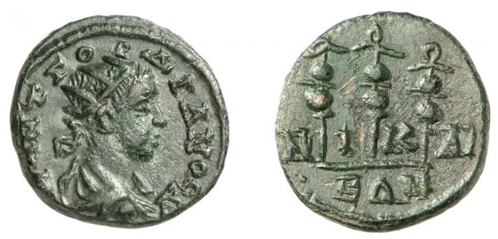 AE19 de Gordiano III. NIKAIE / ΩN. Nicea _nicaea_BMC_125