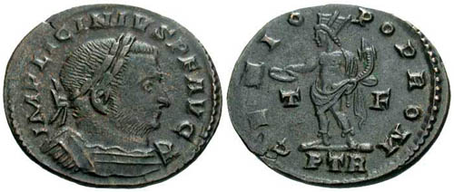 Nummus o follis de Licinio I. GENIO POP ROM. Trier _trier_RIC_VI_845b