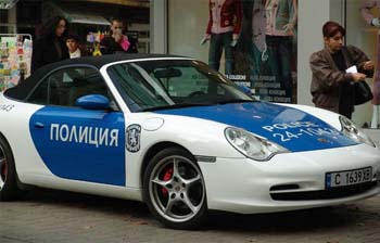 Voiture de police Porsche_police_bulgarie