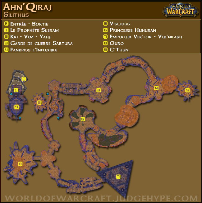 Carte de l'instance Ahn'Qiraj (AQ40) Ahnqiraj