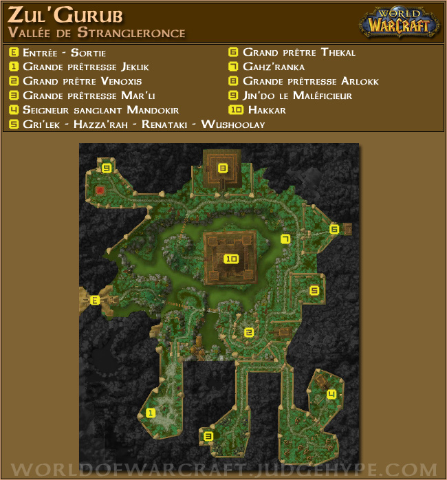 Carte de l'instance Zul'Gurub Zulgurub